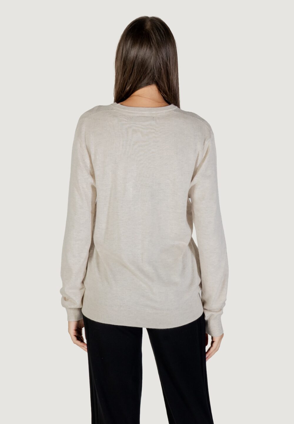 Maglia Guess JAMAAR CN STITCHED SWTR Beige chiaro - Foto 2