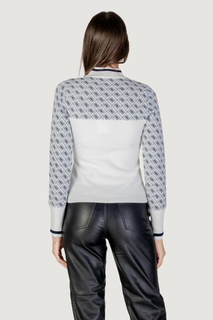Maglia Guess LS MOCK NECK AUBREY 4G SWTR Bianco – Blu – W5BR24 Z3JD2