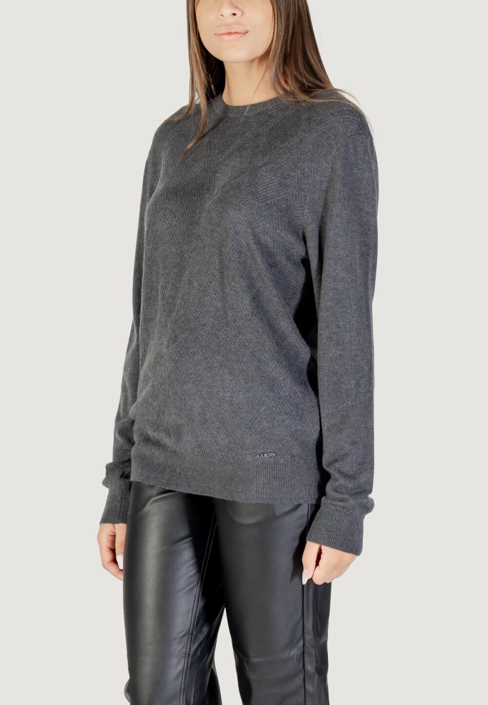 Maglia Guess JAMAAR CN STITCHED SWTR Grigio - Foto 4