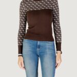 Maglia Guess LS MOCK NECK AUBREY 4G SWTR Marrone - Foto 1