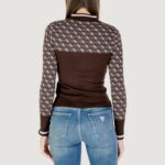 Maglia Guess LS MOCK NECK AUBREY 4G SWTR Marrone - Foto 2
