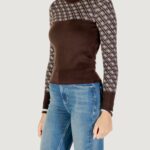 Maglia Guess LS MOCK NECK AUBREY 4G SWTR Marrone - Foto 4