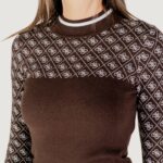 Maglia Guess LS MOCK NECK AUBREY 4G SWTR Marrone - Foto 5