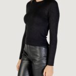 Maglia Jacqueline de Yong JDYPLUM LUREX L/S O-NECK PULLOVER KNT Black Silver - Foto 2