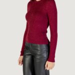 Maglia Jacqueline de Yong JDYPLUM LUREX L/S O-NECK PULLOVER KNT Bordeaux - Foto 2