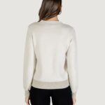 Maglia Liu-Jo ECS MAGLIA CHIUSA M/L Bianco - Oro - Foto 4