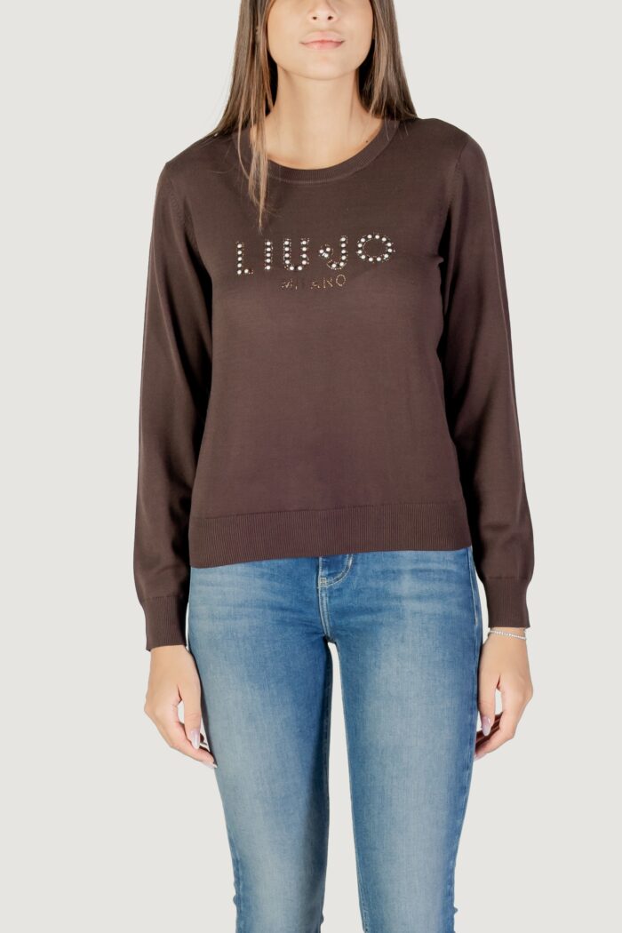 Maglia Liu-jo ECS MAGLIA CHIUSA M/L Cioccolato – TF5248 MS63L