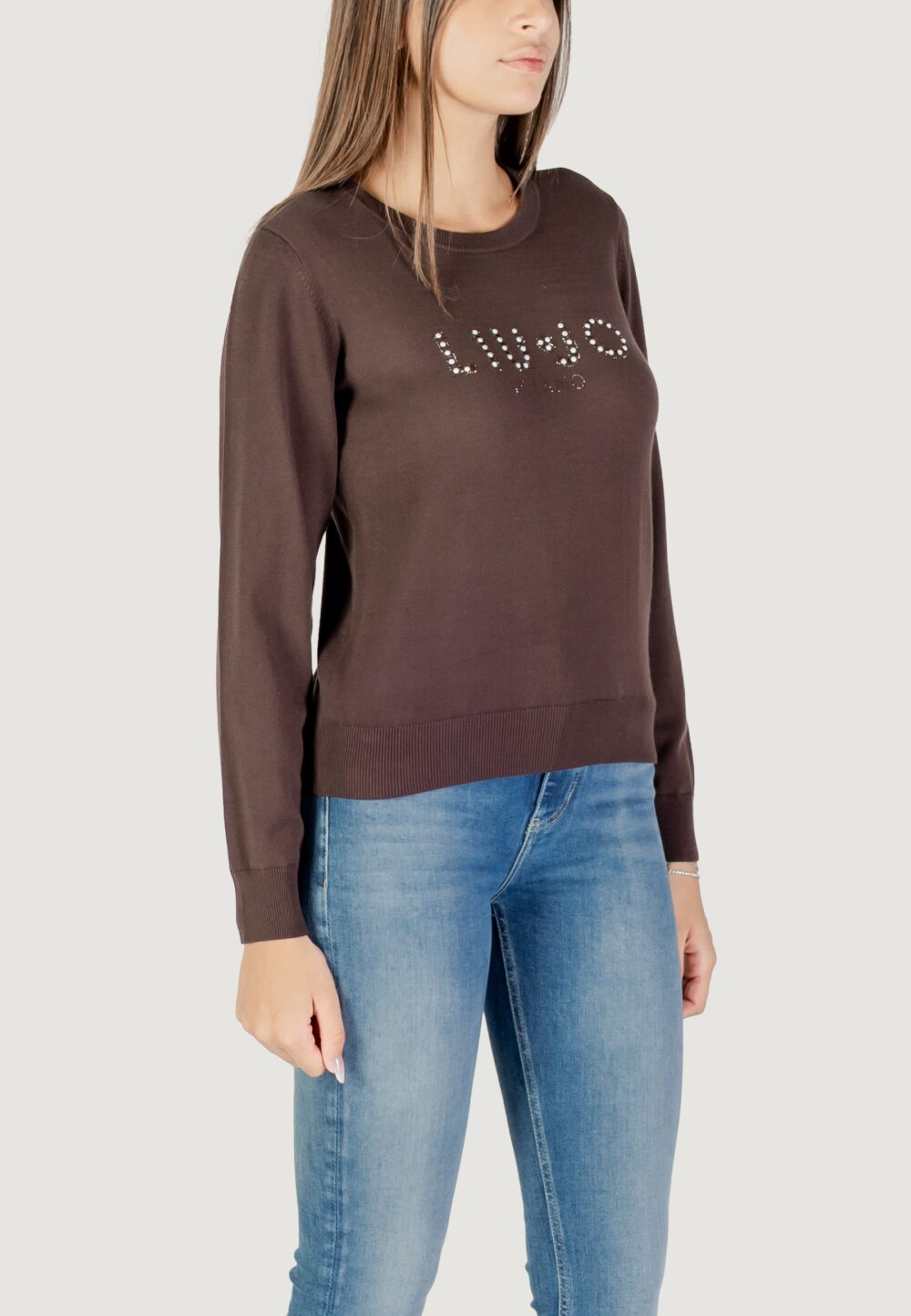 Maglia Liu-Jo ECS MAGLIA CHIUSA M/L Cioccolato - Foto 3