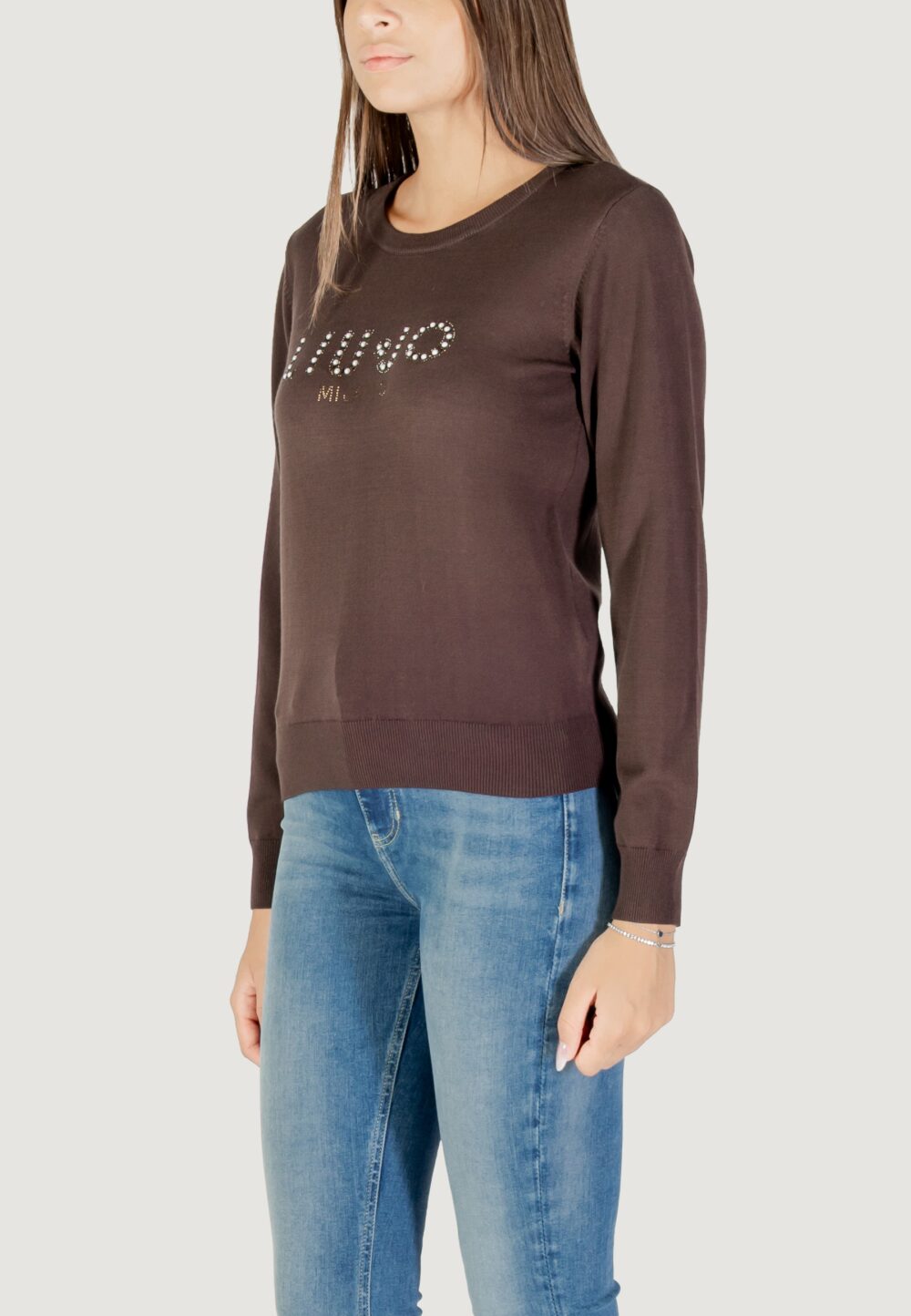 Maglia Liu-Jo ECS MAGLIA CHIUSA M/L Cioccolato - Foto 4