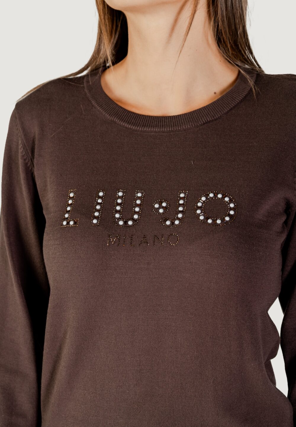 Maglia Liu-Jo ECS MAGLIA CHIUSA M/L Cioccolato - Foto 5
