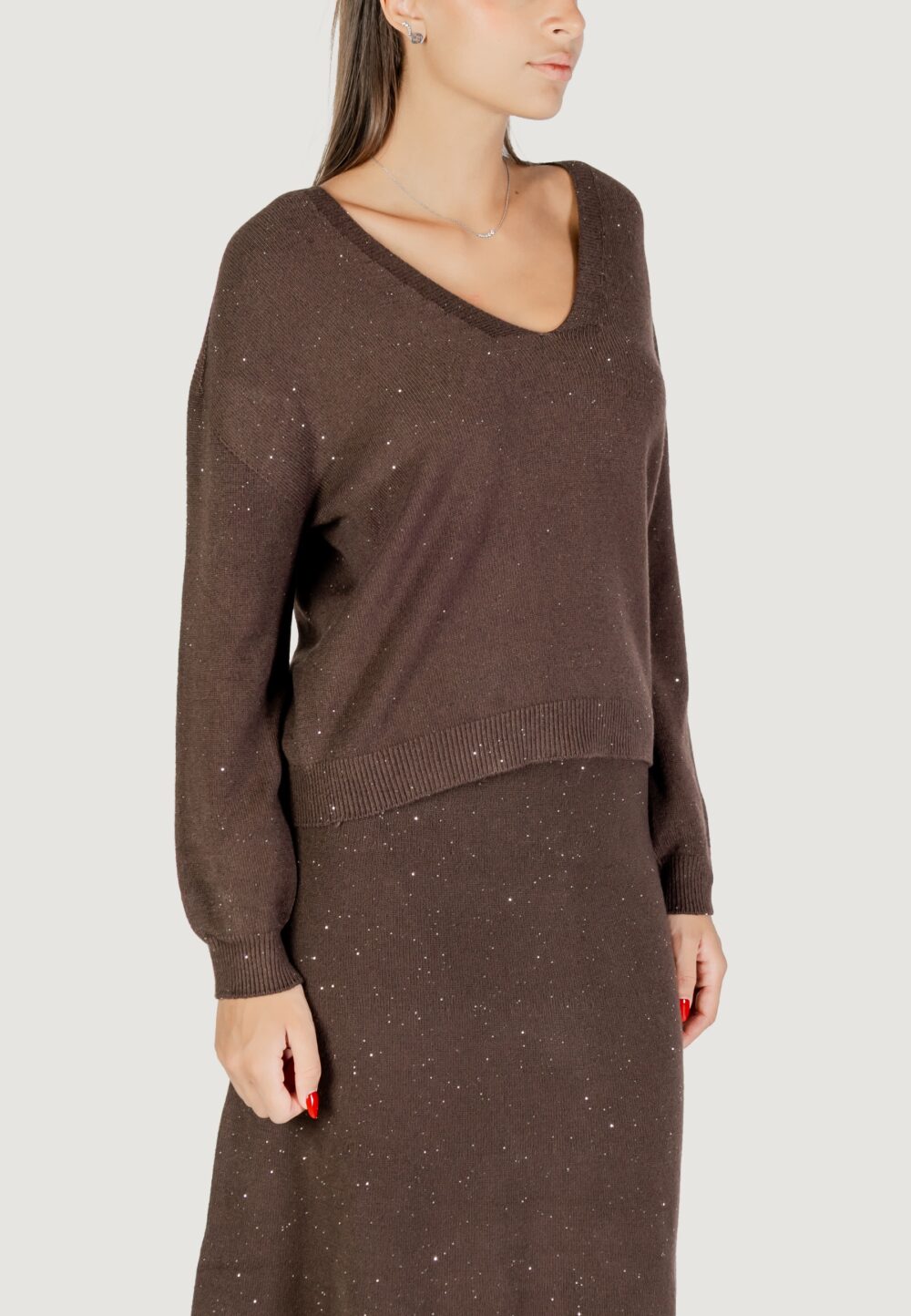 Maglia Liu-Jo MAGLIA CHIUSA M/L Cioccolato - Foto 3
