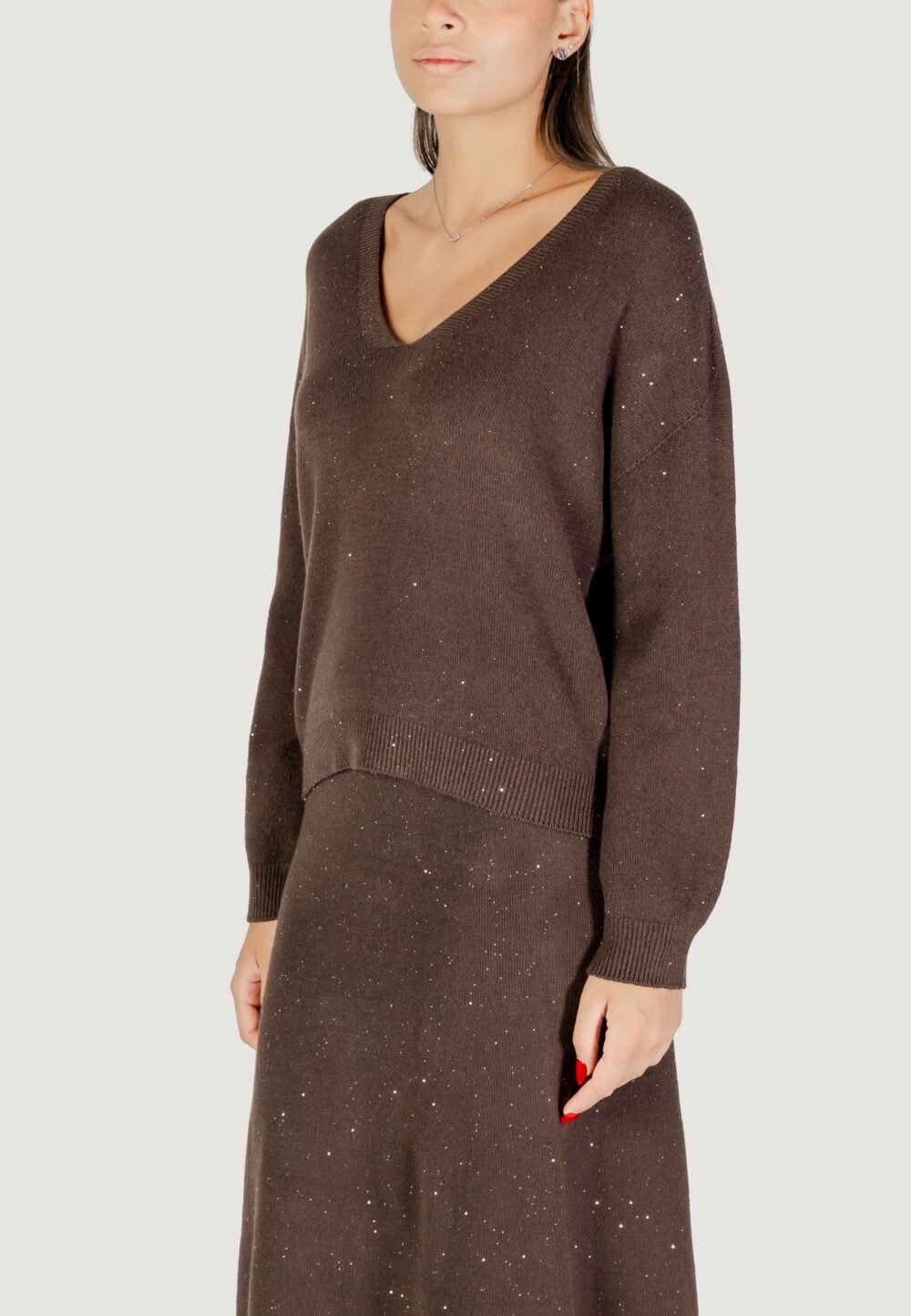 Maglia Liu-Jo MAGLIA CHIUSA M/L Cioccolato - Foto 4