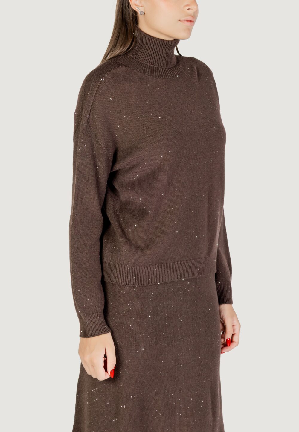 Maglia Liu-Jo MAGLIA CHIUSA M/L Cioccolato - Foto 3