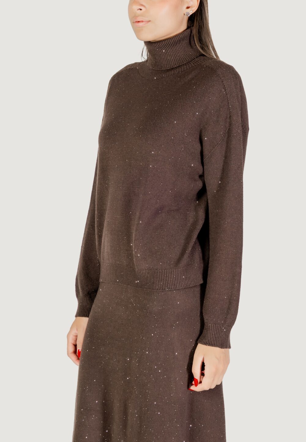 Maglia Liu-Jo MAGLIA CHIUSA M/L Cioccolato - Foto 4