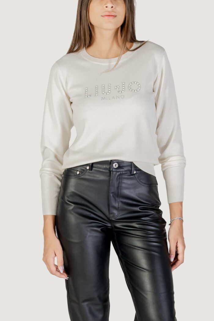 Maglia Liu-jo ECS MAGLIA CHIUSA M/L Latte – TF5248 MS63L