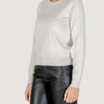 Maglia Liu-Jo ECS MAGLIA CHIUSA M/L Latte - Foto 4