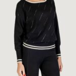 Maglia Liu-Jo ECS MAGLIA CHIUSA M/L Nero - Bianco - Foto 2