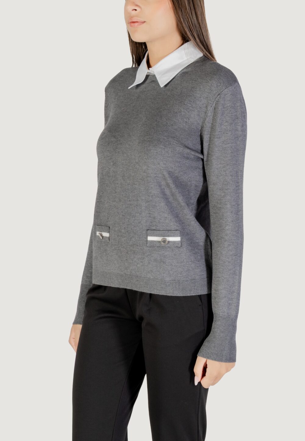 Maglia Morgan De Toi  Grigio - Foto 2