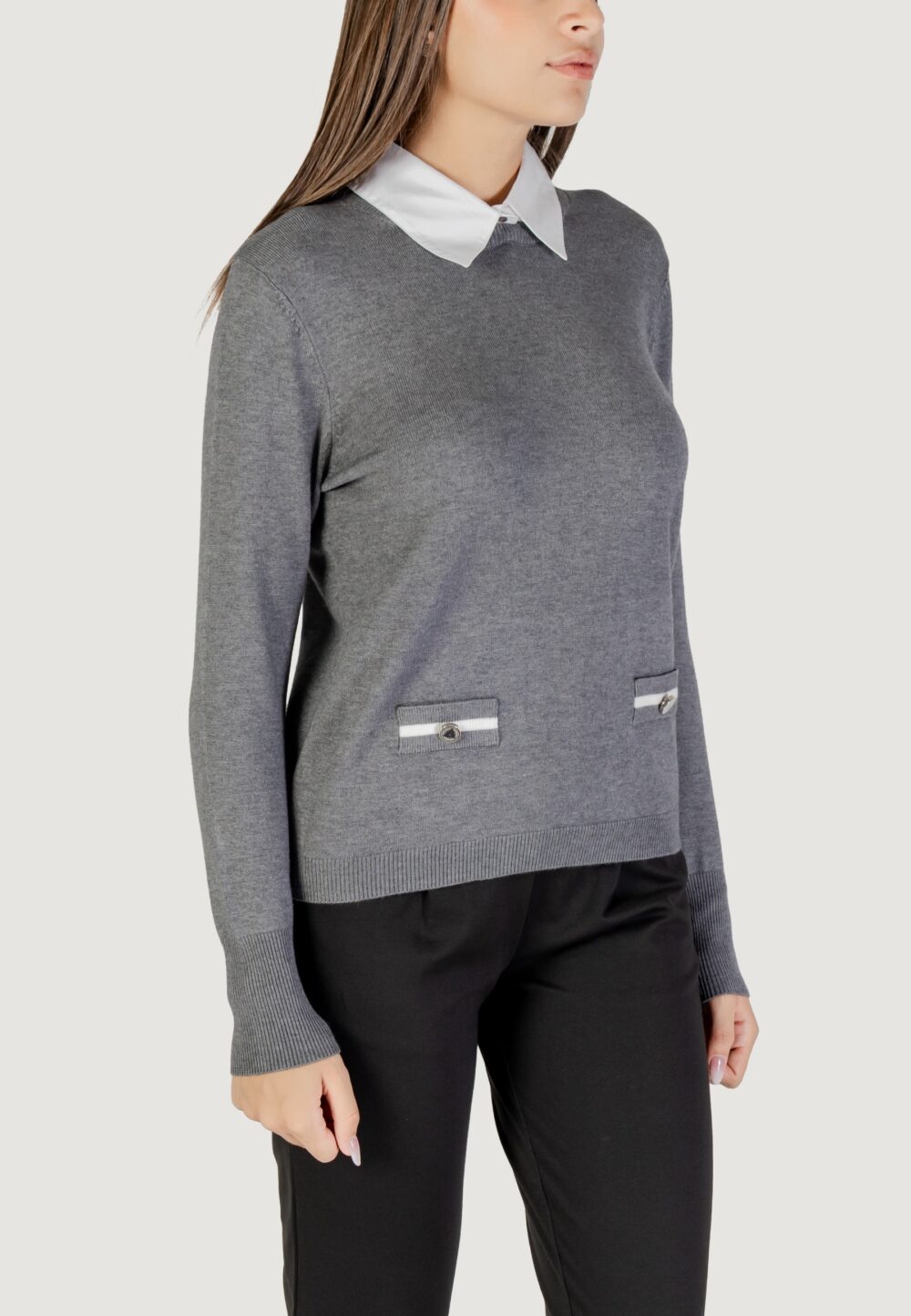Maglia Morgan De Toi  Grigio - Foto 3