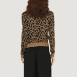 Maglia Only ONLVIENNA LS JQ LEO O-NECK CC KNT Beige scuro - Foto 3