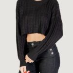 Maglia Only ONLBIRTIE LS SHORT CABLE O-NECK CC KNT Nero - Foto 1