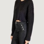 Maglia Only ONLBIRTIE LS SHORT CABLE O-NECK CC KNT Nero - Foto 2