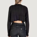 Maglia Only ONLBIRTIE LS SHORT CABLE O-NECK CC KNT Nero - Foto 4