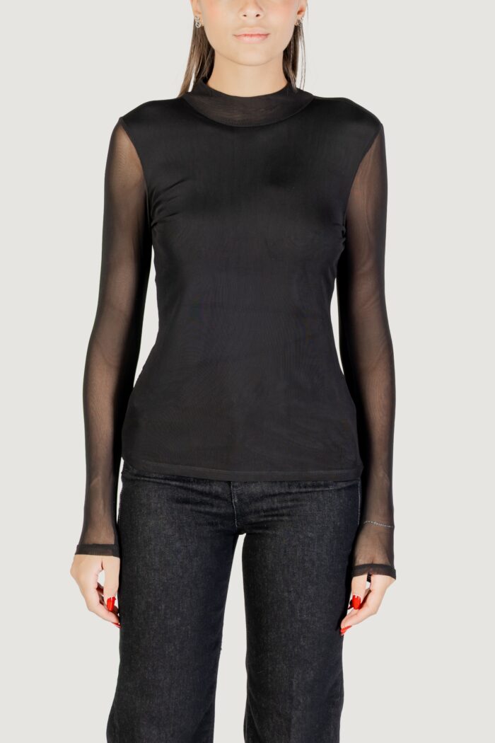 Maglia Only Onlerica life mesh l/s top jrs noos Nero