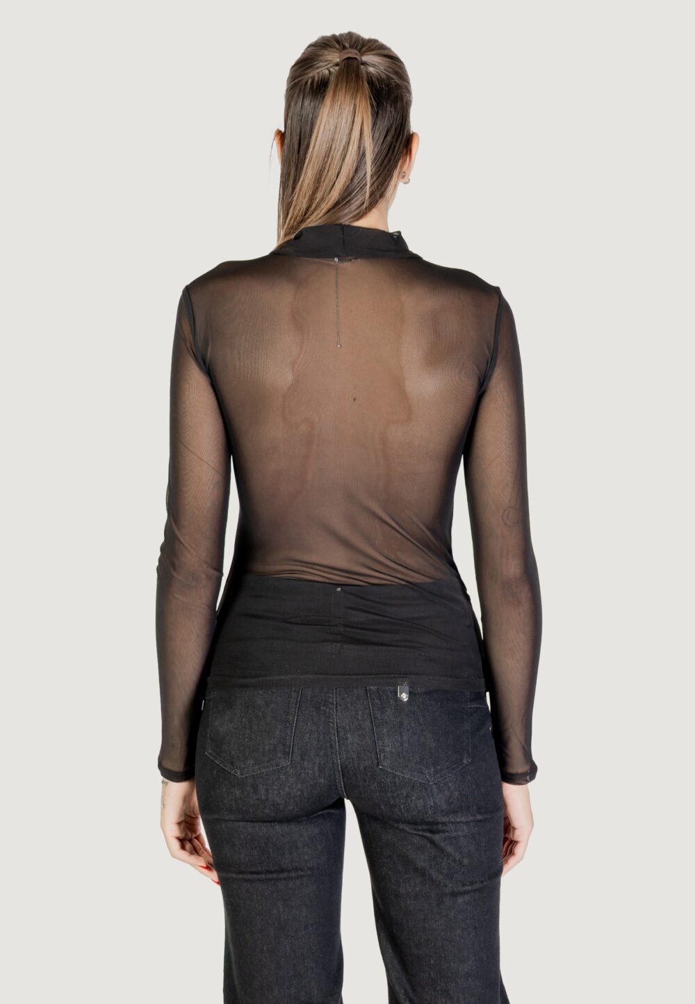 Maglia Only Onlerica life mesh l/s top jrs noos Nero - Foto 5