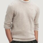 Maglia Barbour ESSENTIAL TISBURY CREW Beige chiaro - Foto 1