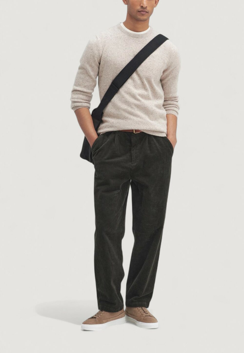 Maglia Barbour ESSENTIAL TISBURY CREW Beige chiaro - Foto 3