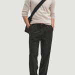 Maglia Barbour ESSENTIAL TISBURY CREW Beige chiaro - Foto 3