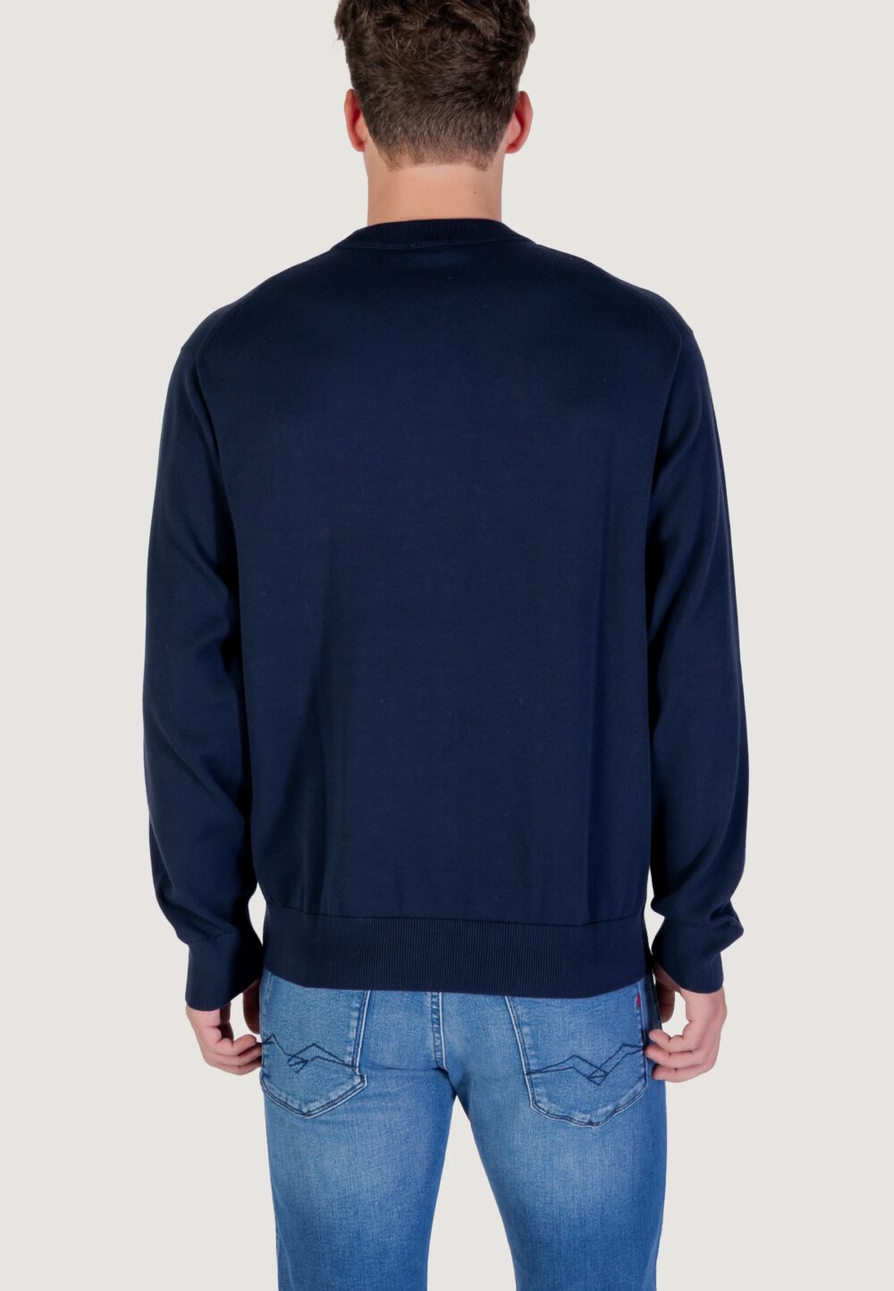 Maglione Calvin Klein Jeans LS EZ COTTON CREWNK Blue scuro - Foto 2