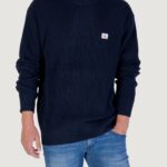 Maglione Calvin Klein Jeans LS EZ COTTON WAFFLE Blue scuro - Foto 1
