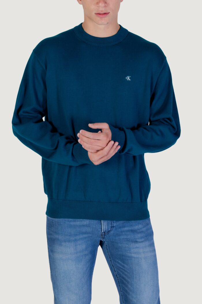 Maglione Calvin Klein LS EZ COTTON CREWNK Petrolio – LV04RC309G