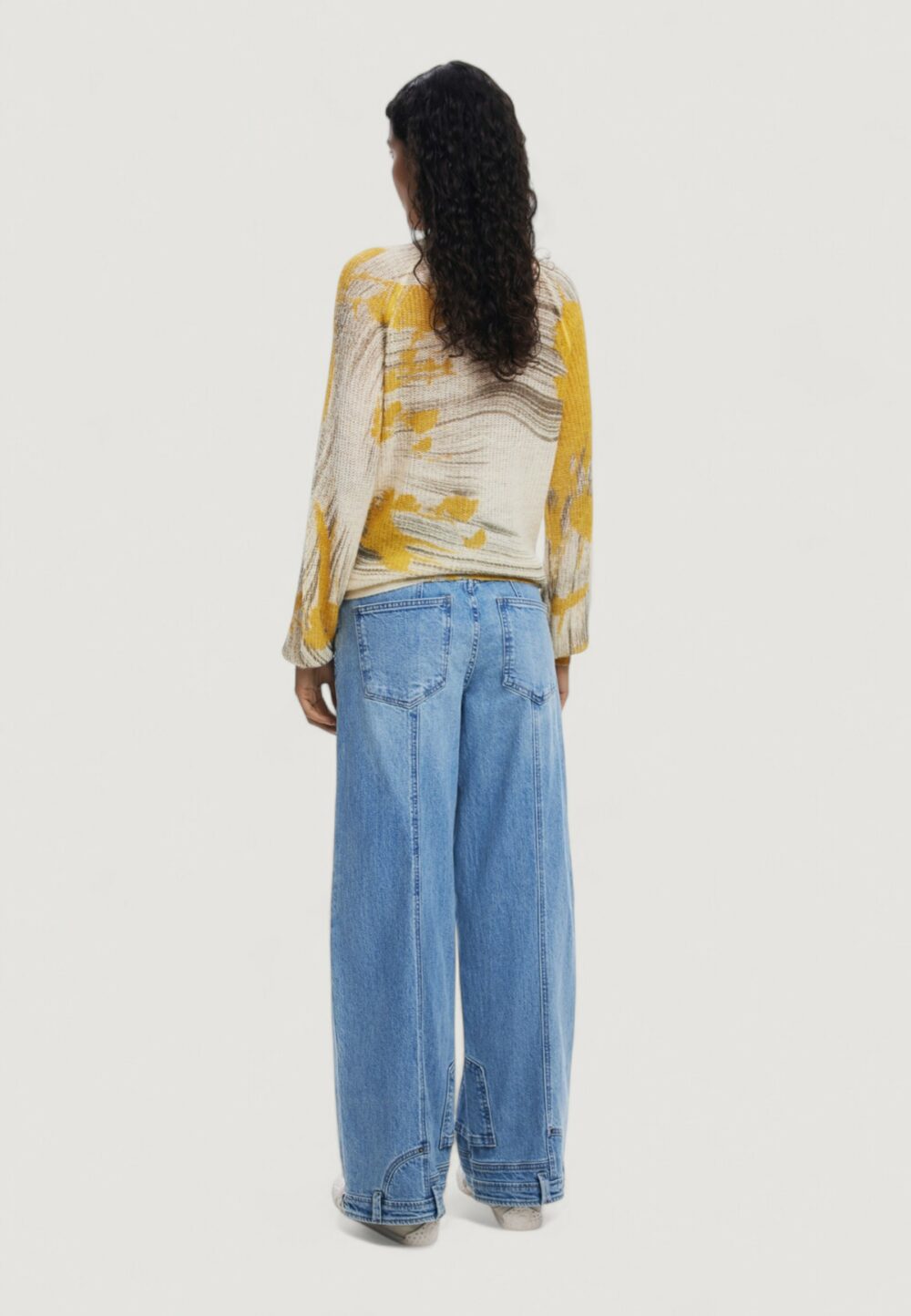 Maglione Desigual JERS_HYDER Giallo - Foto 3
