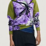 Maglione Desigual JERS_ORQUIDEA_LACROIX Lilla - Foto 1