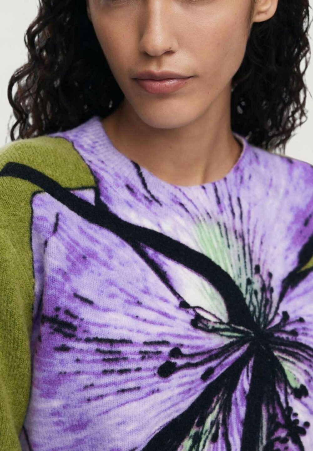 Maglione Desigual JERS_ORQUIDEA_LACROIX Lilla - Foto 4