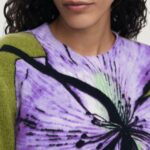 Maglione Desigual JERS_ORQUIDEA_LACROIX Lilla - Foto 4