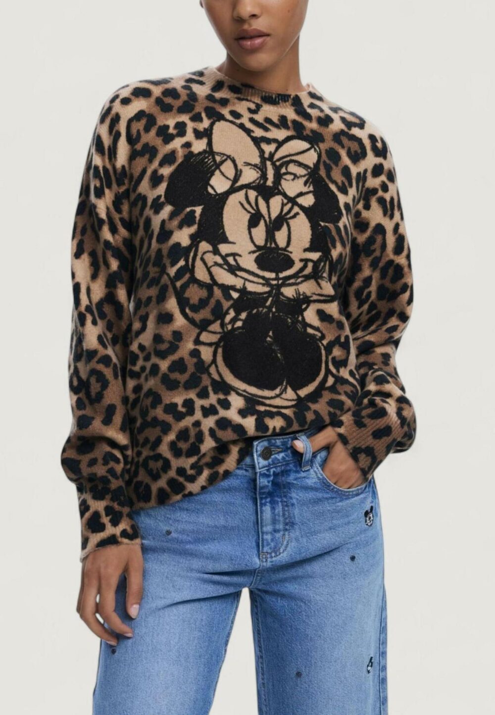 Maglione Desigual JERS_MINNIE Marrone - Foto 2
