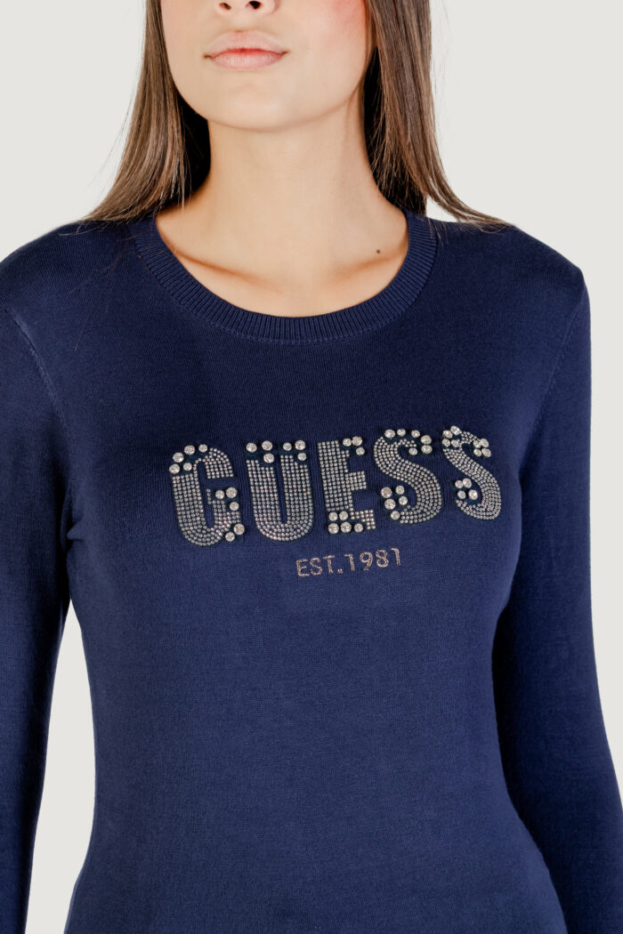 Maglione Guess LS CN REYNA LOGO SWTR Blu – W5BR40 Z2NQ2