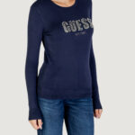 Maglione Guess LS CN REYNA LOGO SWTR Blu - Foto 3