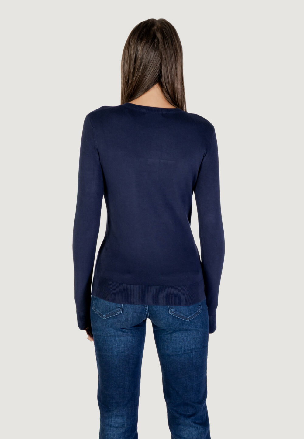 Maglione Guess LS CN REYNA LOGO SWTR Blu - Foto 5