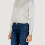Maglione Guess LS HALF ZIP HARLEY SWTR Panna - Foto 4