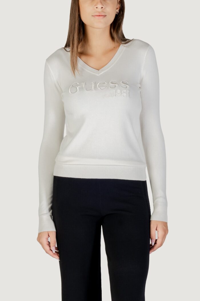 Maglione Guess LS VN SAYLOR LOGO SWTR Panna