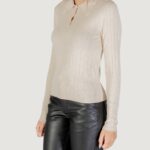Maglione Jacqueline de Yong Jdykate L/S Polo Pullover Knt Beige chiaro - Foto 2
