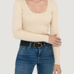 Maglione Jacqueline de Yong Jdynanna Scallop L/S U-Neck Pullover Knt Beige chiaro - Foto 1