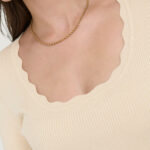 Maglione Jacqueline de Yong Jdynanna Scallop L/S U-Neck Pullover Knt Beige chiaro - Foto 4