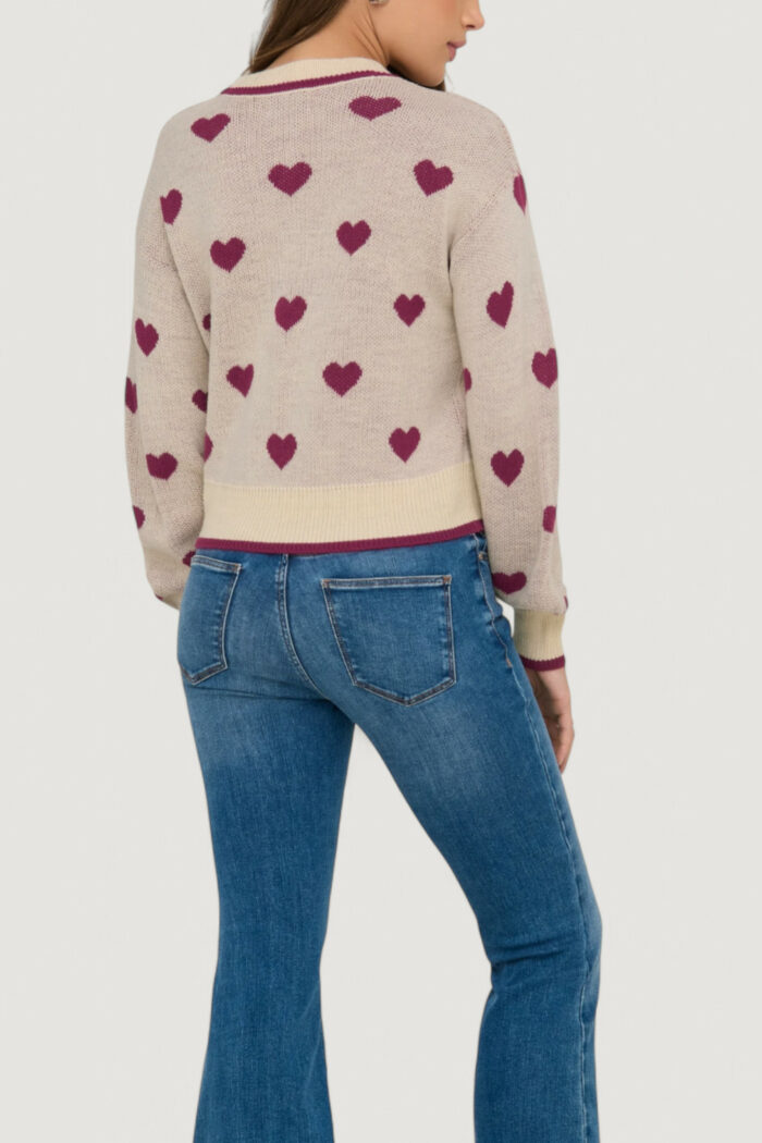 Maglione Jacqueline De Yong Jdyromance L/S Jacq. Pullover Knt Noos Beige chiaro