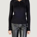 Maglione Jacqueline de Yong Jdykate L/S Polo Pullover Knt Nero - Foto 1